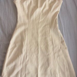 Peppermayo Strapless Cream Dress